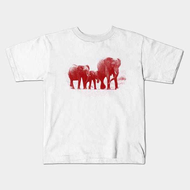 Elephant Fam Kids T-Shirt by JoannaMichelle